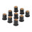 100 pezzi Well Nut M6x0.8mm gomma nera 14mm 3