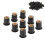 100 pezzi Well Nut M6x0.8mm gomma nera 14mm 15