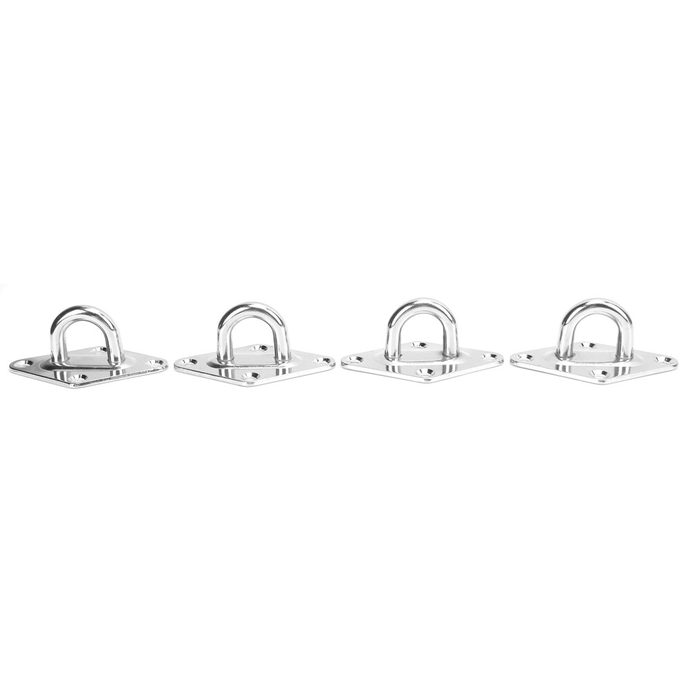 4Pcs 8Mm Eye Plate Diamond Shaped Ceiling Hook Pad Staple Hook Loop Marine Hardware Yacht Accessories 8471322520729