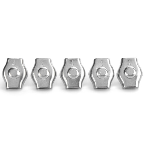 5 pièces Simplex Rope Clamp 4 mm 0,16 po acier inoxydable 1
