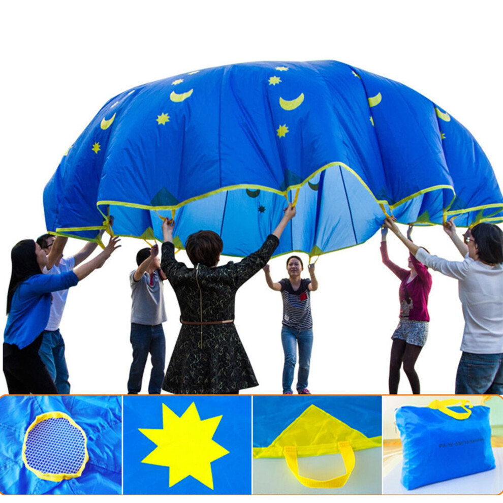 1.8M Outdoor Children Sports Rainbow Umbrella Kids Jump Sack Play Ballute Parachute-image-OPC-PHVYWSY-NEW