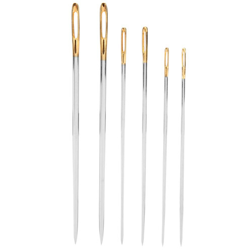 Ensemble de 6 aiguilles à coudre : 5,7/6,2/6,9 cm, argent 1