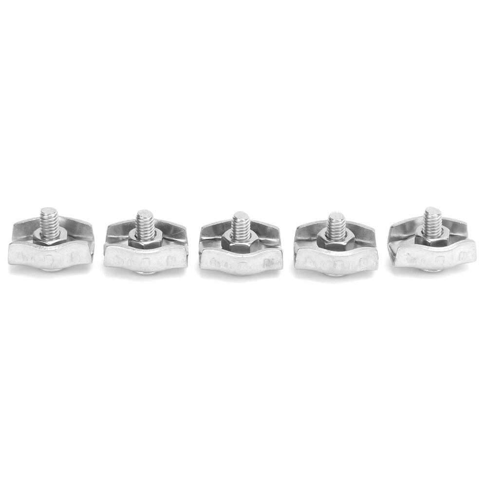 5Pcs Rope Clamp Simplex Stainless Steel Marine Hardware Fixation Clip For Hoisting Machinery3mm/0.12In 6911322520876
