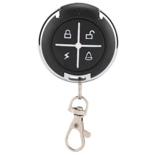 Télécommande ronde noire 433MHz à 4 touches 49x49x14mm 1