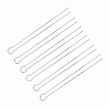 6 pièces de brochettes métalliques pour barbecue, 30,5 2,5 cm, argenté