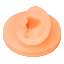 Modello d'orecchio in silicone, orecchio destro, colore carne.