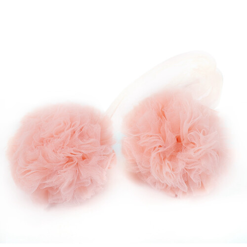 Boule décorative florale rose Ø11 cm L80 cm pour lit bébé 1