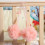 Boule décorative florale rose Ø11 cm L80 cm pour lit bébé 8