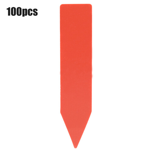 100 pezzi etichette per piante in plastica 5x1 cm rosse 1