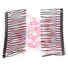 Perles roses pour pince à cheveux extensible 8,5 7,5 cm, 33 g