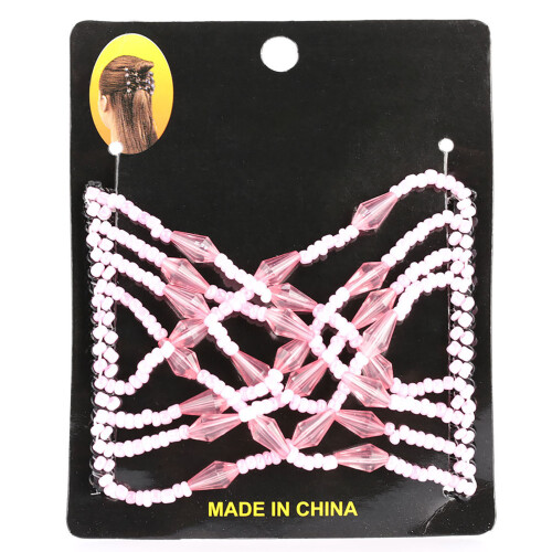 Perles roses pour pince à cheveux extensible 8,5  7,5 cm, 33 g 1
