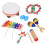 Set da 13 pezzi di strumenti in legno 20x20x5cm multicolore 14