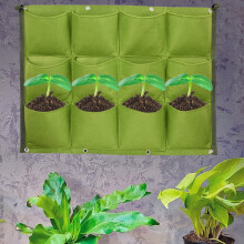 Giardino verticale a 12 tasche 60x80cm verde