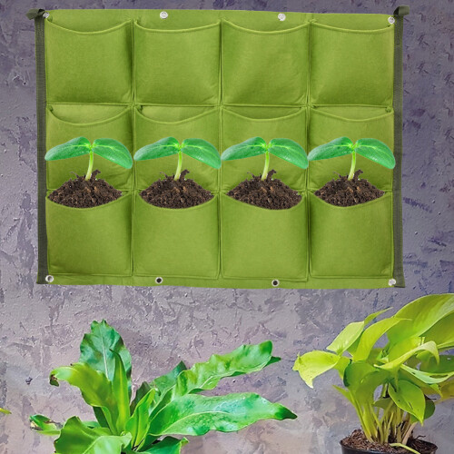 Giardino verticale a 12 tasche 60x80cm verde