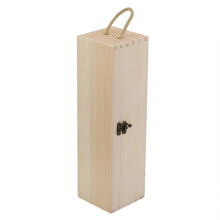 Boîte à vin pour une bouteille 750 ml naturel 35x10x10 cm