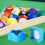Portagesso mini in alluminio per punta di stecca-3x3x3cm Blu 11