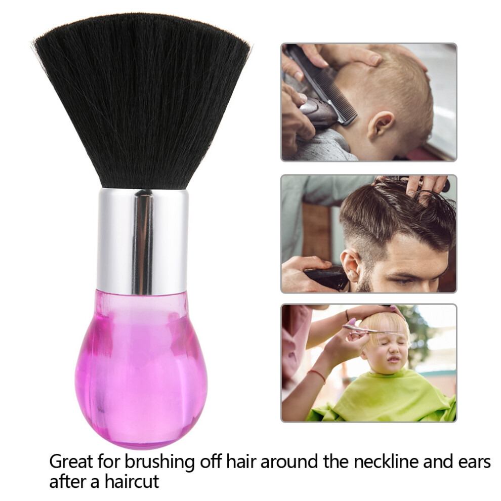 Unisex Pink Neck Face Duster Brush Barber Hair Clean Hairbrush Cutting Hairdressing Styling Tool (Pink)