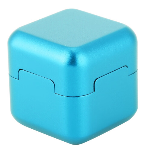 Mini porte-craie en aluminium pour embout de queue 3x3x3 cm bleu 1