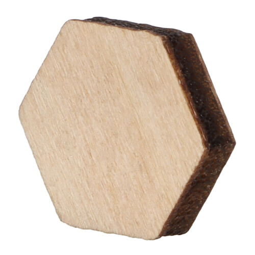 600 pièces de blocs de bois hexagonaux naturels de 0,4 po 2