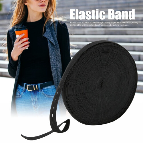 Bande élastique, largeur 2 cm, 30 yards, 1 rouleau, noir 2