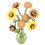 Broche tournesol pour revers - fleur en alliage 2