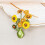 Broche tournesol pour revers - fleur en alliage 12
