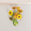 Broche tournesol pour revers - fleur en alliage 4