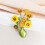 Broche tournesol pour revers - fleur en alliage 9