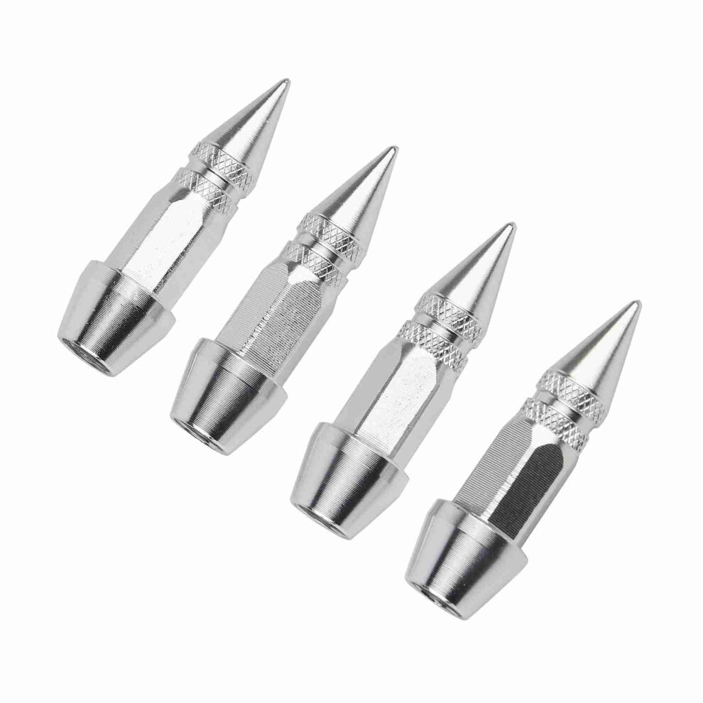 4Pcs Aluminum Alloy Spike Wheel Tire Valve Stem Car Truck Air Dust Caps Covers Silver-image-OPC-PHVYX6R-NEW