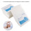 Garza impermeabile in cotone al 100% 7.6x7.6cm bianca 50 pezzi 6