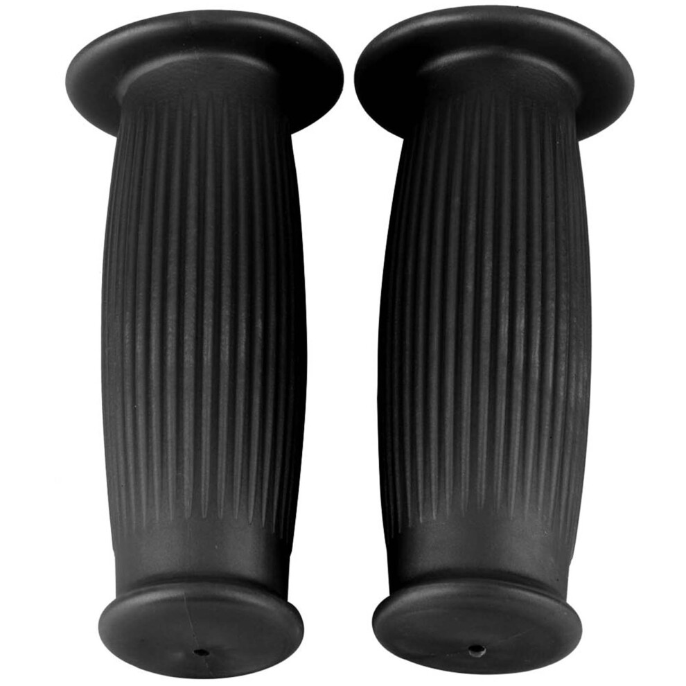 Pair Of 1Inch 25/28Mm Universal Motorcycle Vintage Tpu Handle Handlebar Grip Black 8711322527183