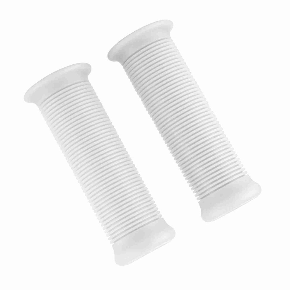 Pair Of 1Inch 25Mm/ 1.1Inch 28Mm Universal Motorcycle Vintage Tpu Handle Handlebar Grip White 6921322526822