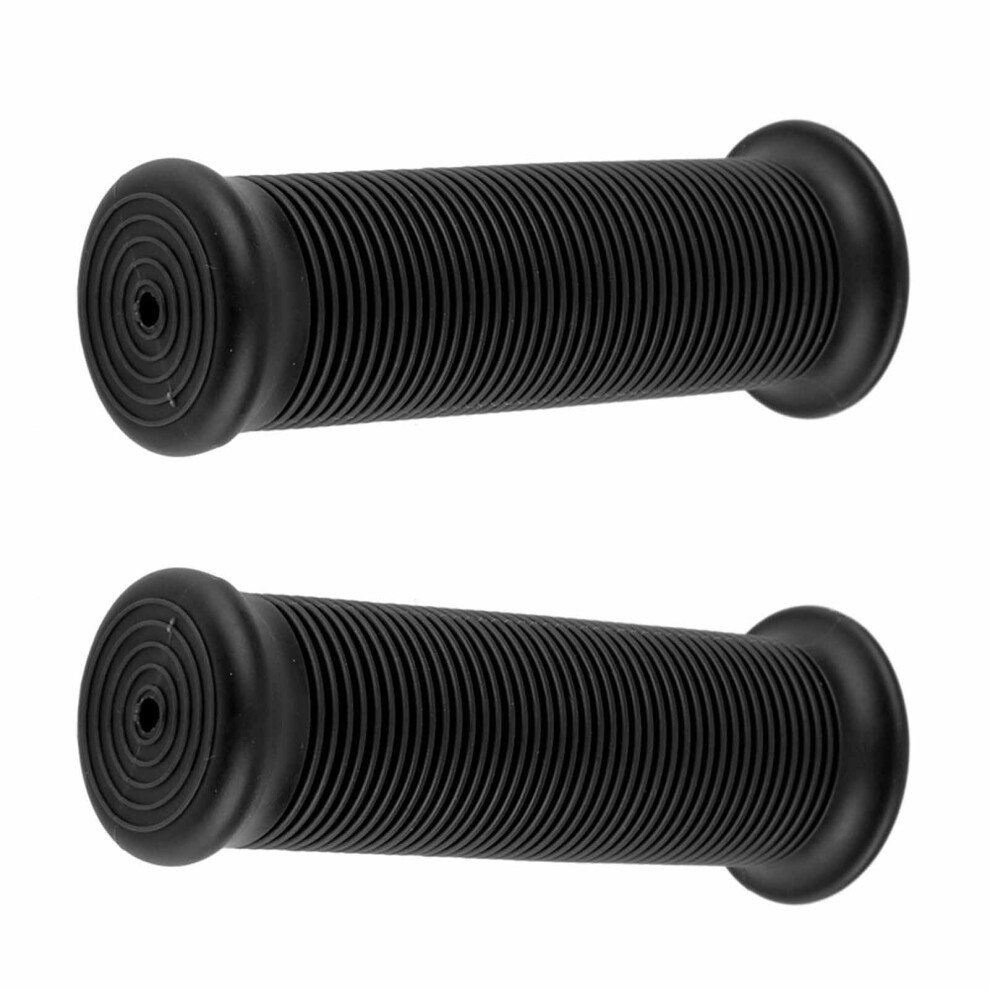Pair Of 1Inch 25Mm/ 1.1Inch 28Mm Universal Motorcycle Vintage Tpu Handle Handlebar Grip Black 9381322527347