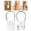 Alarme compacte de poignée de porte 120dB, 3xAAA, ABS blanc 11
