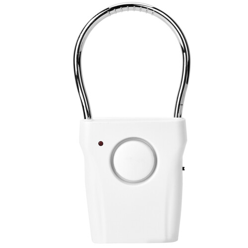 Alarme compacte de poignée de porte 120dB, 3xAAA, ABS blanc 1