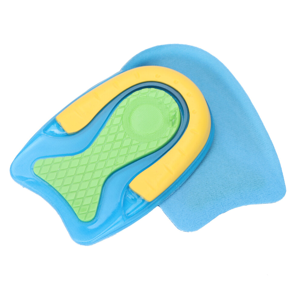Heel Support Cups Shock Absorption Elastic Heel Pad Breathable Half Heel Insole for Pain ReliefL