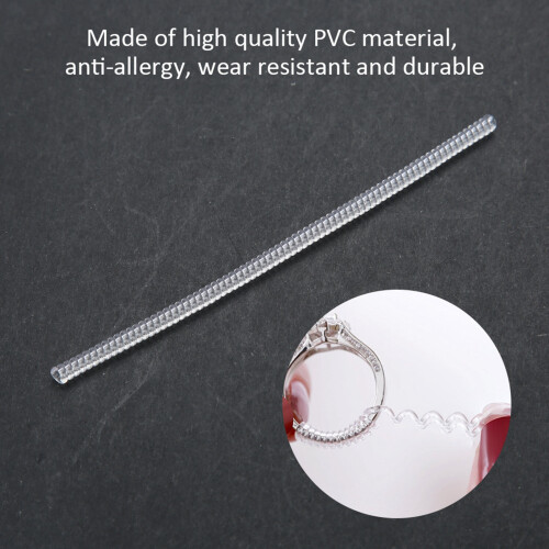 10 pezzi Regolatori di taglia per anelli (3,5 mm) PVC trasparente 2