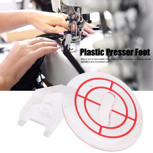 Pied presseur de couture à base transparente en plastique 2