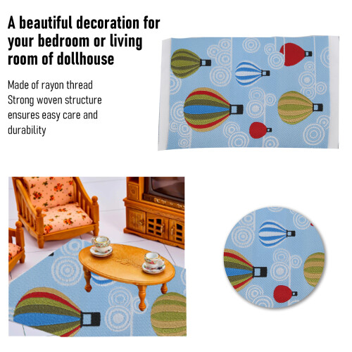 Tapis miniature 1:12 (#3) 16 x 10 cm Fil de viscose 2