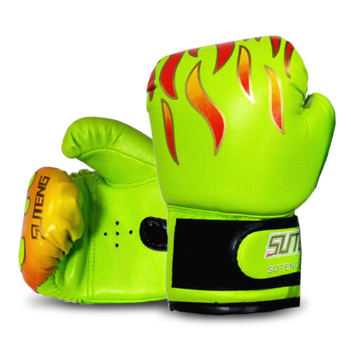 Guantoni da boxe per bambini 300 g 23x14 cm giallo 1