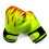 Guantoni da boxe per bambini 300 g 23x14 cm giallo 5