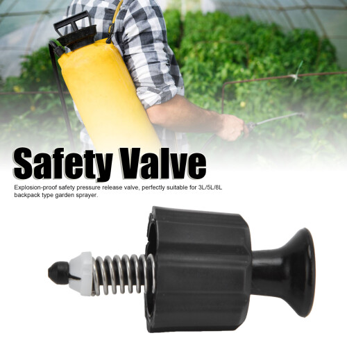 Pressure Relief Valve PP Automatic Safety Valve Accessory for 3L/5L/8L Backpack SprayerBlack 2