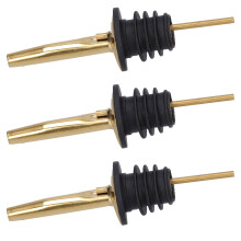 Set da 10 pezzi di versatori per vino in acciaio inossidabile dorati, senza tappo, capacità 4,6 oz