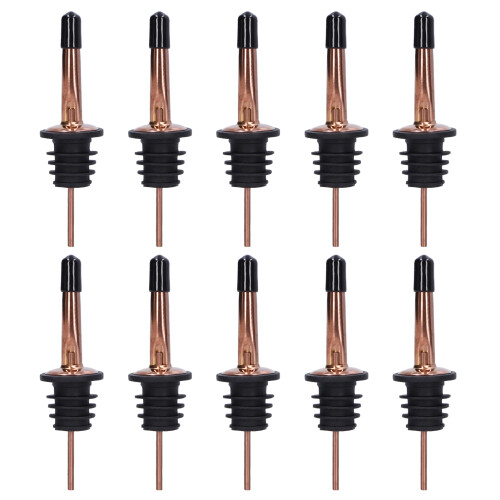 Versatore per liquore 10 pezzi oro rosa nero tappo corto 1