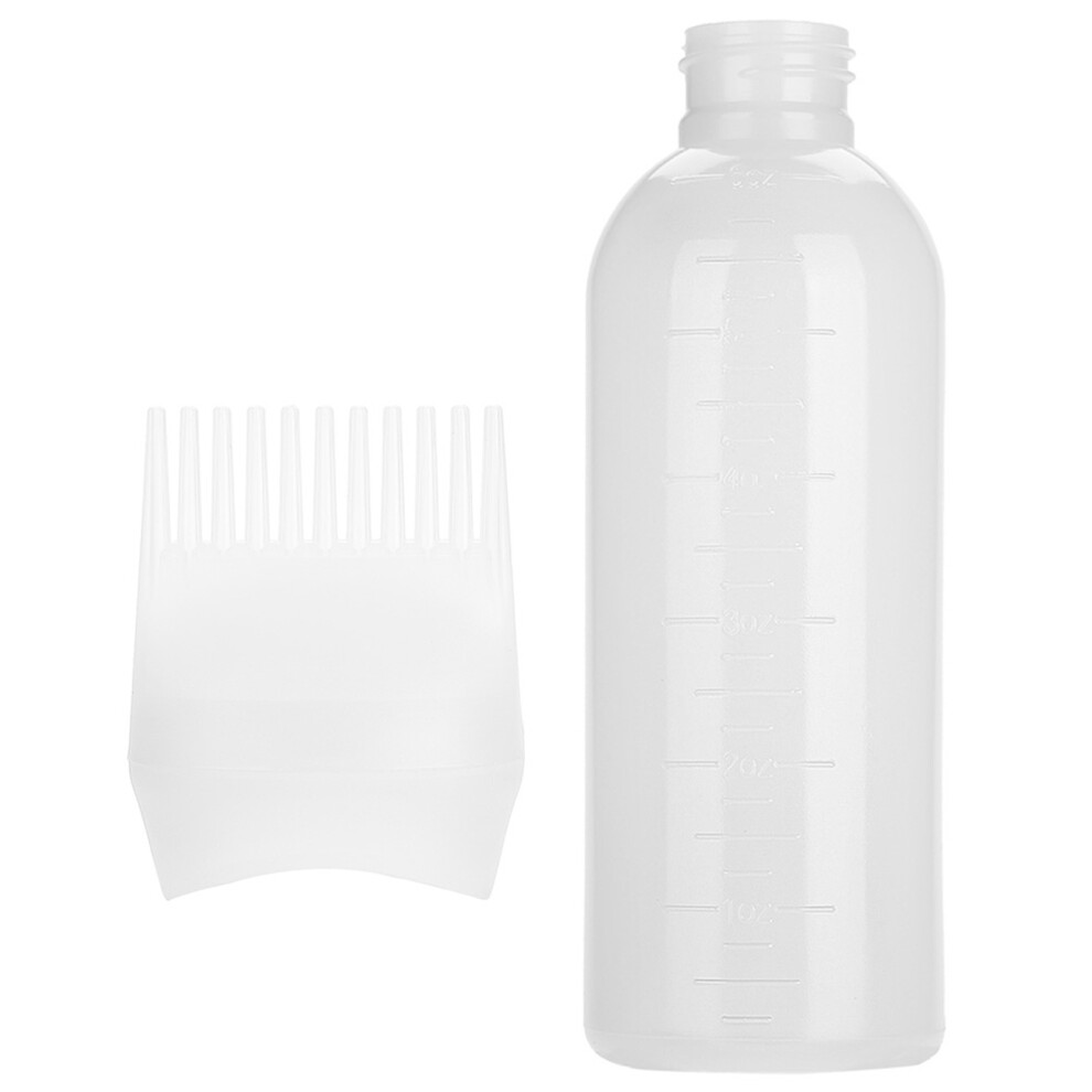 160Ml Hair Dyeing Bottle Brush Shampoo Hair Color Oil Comb Applicator Tool(White) White