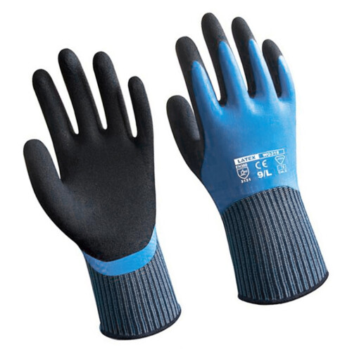Gants en latex Thermo Plus Coldproof 90 g bleu S-XL 2