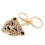 Porte-clés tête de léopard en strass, doré, 1 pièce 15