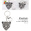 Porte-clés tête de léopard strass pendentif argent 8
