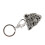 Porte-clés tête de léopard strass pendentif argent 10