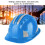 Casque de sécurité ABS 28x22x14 cm, bleu, réfléchissant 8